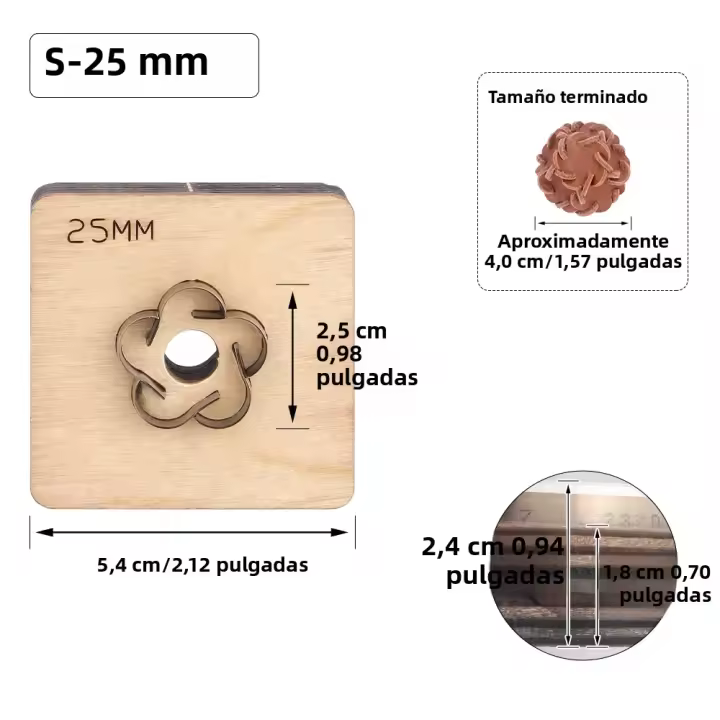 Molde De Perforación De Bola De Flores De Hydrangea QJH Para Manualidades En Cuero Herramienta De Arte Para La Creación De Colgantes Y Decoración De Llaveros DIY - 1