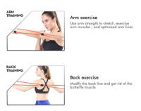 Set De Bandas De Resistencia De Látex Para Fitness Ejercicios De Fortalecimiento Con Anillos De Goma Equipo De Gimnasio Elásticas Para Entrenamiento Cardiovasculares Y Musculares - details 17