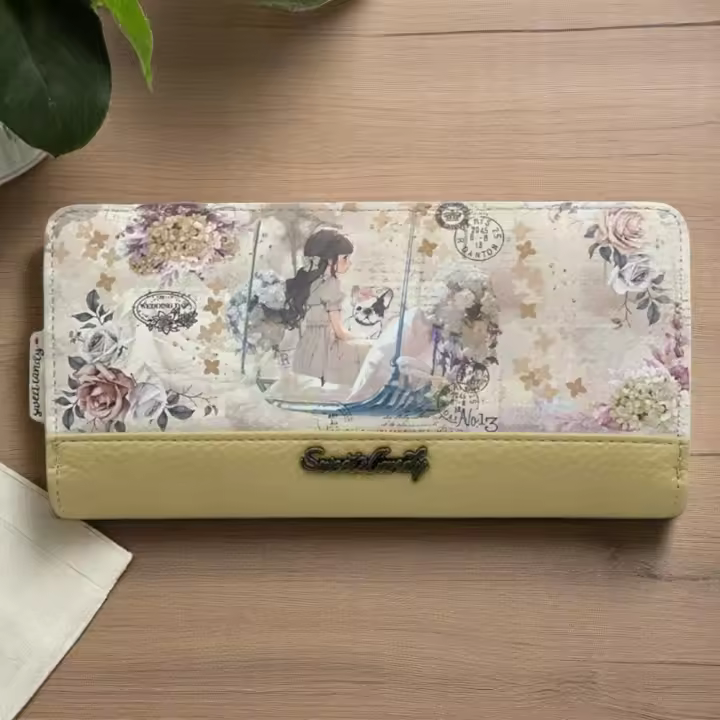 Cartera Mujer Sweet & Candy Bags con Tarjetero Extraíble, Diseño Romántico – Varios Estampados - 19.5 x 10 x 4 cm - C-343 - 1