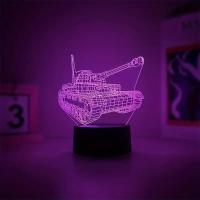 Lámpara De Ilusión Optica 3D Luz Nocturna Para El Dormitorio Con Toque Y Cambio De Color Ambiental 7 Colores Incluida Batería - details 3