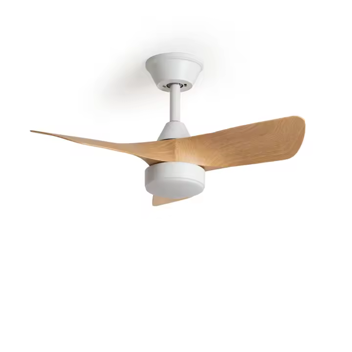 LEDKIA LIGHTING Ventilador de Techo con luz Silencioso DC Ventos Blanco Mando a Distancia Pequeña (hasta 10 m²) 76 cm Blanco - 1