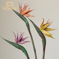 1PC Simulación De Pájaro Del Paraíso Floral Retro Decoración De Hogar Material De Silicona Flores Artificiales Para Fotografía Y Exterior - details 4