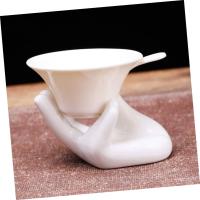 juegos de colador de té de cerámica, filtro infusor de té, accesorio de té, tetera blanca, colador de té con leche, taza de té japonesa, colador de tetera, colador de té, colador de té casero, cerámica - details 2