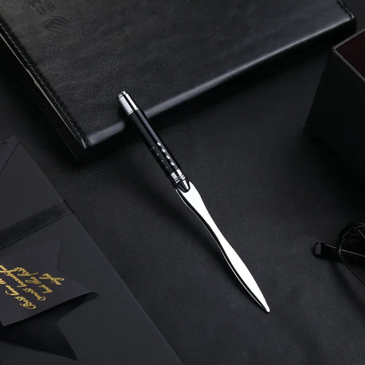 Cuchillo Para Abrir Letras De Metal En Forma De Sobres 1pc Regalo Creativo Para Oficina Herramienta De Corte De Acero Inoxidable - 1