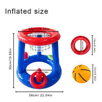 Juego De Bola De Water Polo Con Anillo De Baloncesto Inflable Para Adultos Juguete De Agua Para Fiestas Y Reuniones En La Piscina - details 0