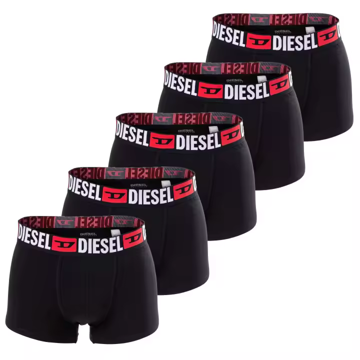 DIESEL Calzoncillos Boxer Hombre, Pack de 5 - UMBX-DAMIENFIVEPACK, Troncos, Algodón elástico UMBX-DAMIENFIVEPACK - 1