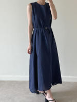 Vestido Largo Vintage De Algodón Y Lino Para Mujer REALEFT Sin Mangas Estilo Casual Suelto Con Cinturones Verano 2025 - details 21