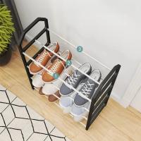Estante De Zapatos Simple De 4 Niveles Artesanía Trapecio Organizador De Zapatos Para El Hogar Portátil Ahorrador De Espacio Para Sala De Estar - details 4