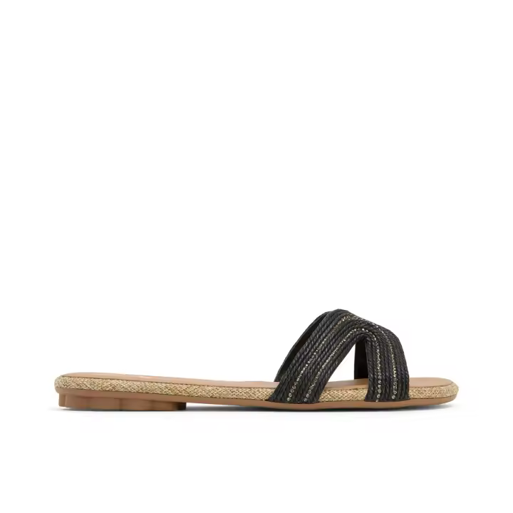 PORRONET SANDALIAS PLANAS PIEL NEGRA ALMA - 1