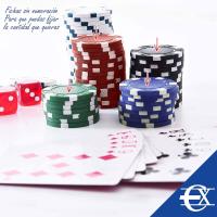Maletín de Póker Euroxanty 300 Piezas | Juego de Póker 2 Barajas y Dados | Maletín de Aluminio Reforzado | Fichas de Casino Sin Numeración | Set Profesional - details 2