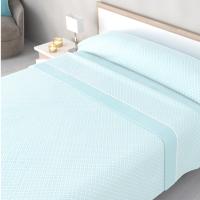 Juego de Sábanas de Coralina Eyre - Invierno, Calidez y Comodidad 180gr/m2 - Gris y Aguamarina - 100% Poliéster - Para un Descanso Perfecto - details 0