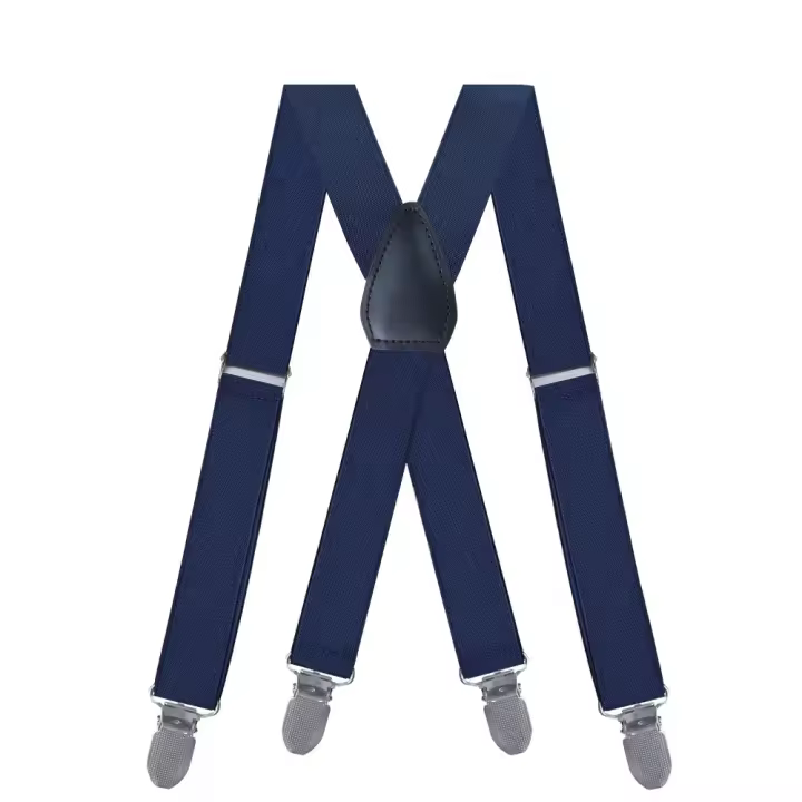 Suspenders Ajustables Para Hombres Y Mujeres 2.5cm X-Back 4 Clips Cinturones Elásticos Para Camisa Y Pantalones Regalo Para Padre Y Esposo - 1
