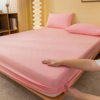 Sábana Matte Sólida 1 Pieza Rosa Claro Para Dormitorio Cobija De Cama De Poliéster 100% Sin Almohadillas Incluidas - details 2