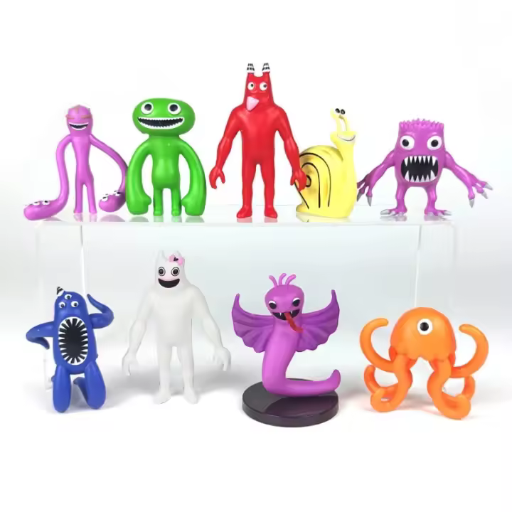 Juego De Figuras De Acción Garten of Banban 9 Piezas PVC Juguetes Para Niños Peluches Hunter Tim Silent Steve Regalos De Cumpleaños - 1