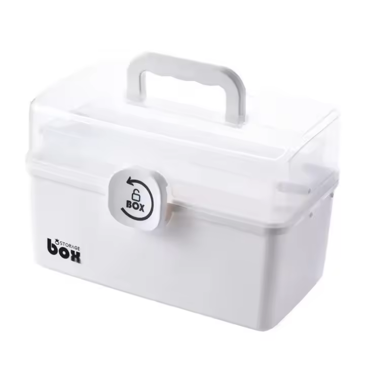 Caja De Medicamentos Grande Capacidad Multi Capa Caja De Almacenamiento Para El Hogar Kit De Primeros Auxilios Portátil Caja Médica Ecológica - 1
