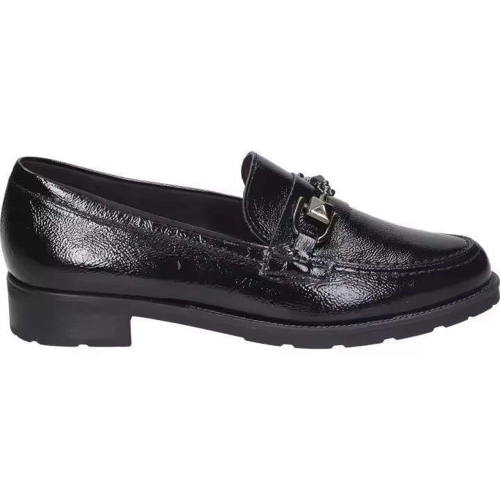 PITILLOS | Zapato Mocasín Pitillos para Mujer – Zapato de Piel en Color Negro en Charol con Detalle de Hebilla– Mocasines sin Cierre – De Piel – Elegante – Cómodos – Versátiles – Modelo 10180 - 1