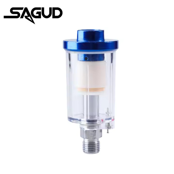 Filtro De Separación De Aceite Y Agua Para Aerógrafo SAGUD 1/4" Herramienta De Instrumento Regulador De Aire Compatible Con Conexión a Compresor De Aire - 1