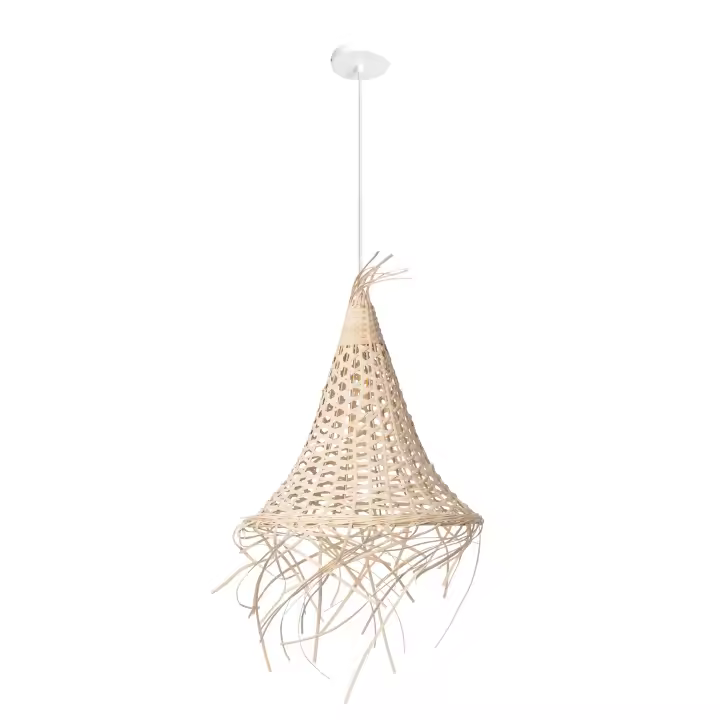 Ledkia Lámpara Colgante Ratán Koni Natural - 1