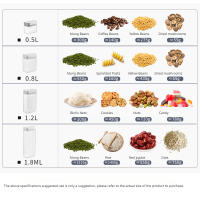 Caja De Almacenamiento De Alimentos Plástica Sellada Para Cereales Dulces Y Frutas Con Tapa Organizador De Cocina Para Refrigérateo - details 13