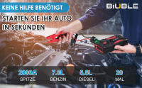 BIUBLE Arrancador de 21800mah pico de 12 V para coche, paquete de refuerzo de batería con USB de carga rápida 3.0, caja de salto de litio con luz LED (hasta 8 L de gasolina o 6.5 L de motor diésel) - details 0