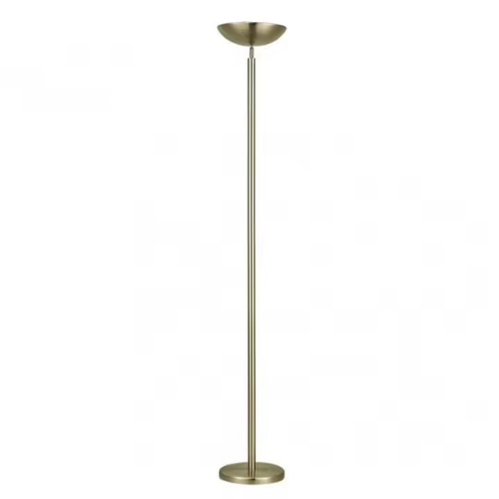 Lámpara de Pie FABRILAMP Luyten 2xe27 Cuero 180x27x27 Cm - Elegante Diseño - 1