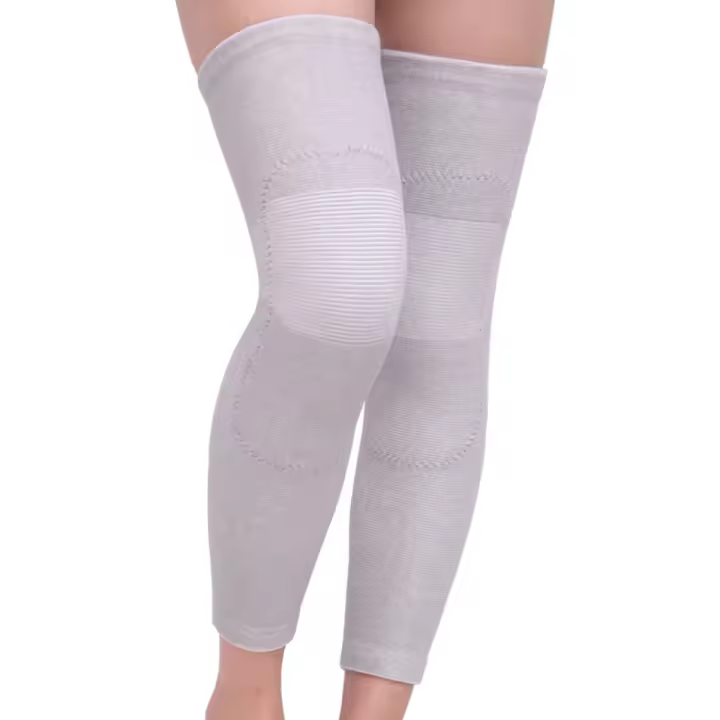 AOLIKES 1Par De Protetor De Rodilla Largo Para Deporte Y Exterior Alivio De Artritis Alta Elasticidad Soporte Calf Leg Protector De Rodilla - 1