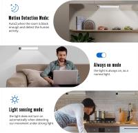 Luz LED 4 modos, 1 paquete Luz de pared con sensor de movimiento Luz LED recargable Brillo regulable - details 1