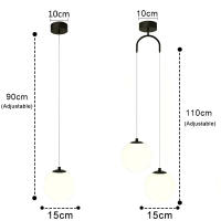 Modern Simple Lámpara Colgante LED Nordic Para Sala De Estar Dormitorio Restaurante Bar Decoración Hogar 220V Metal Blanco - details 14