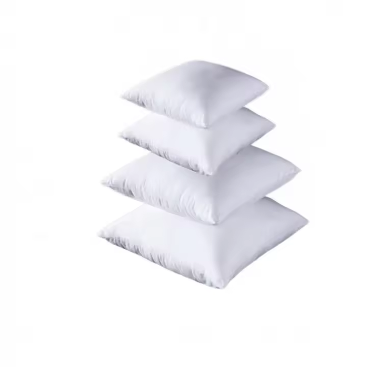Almohada De Cojín Estándar Blanca 100% Algodón Bounce Back Para Sofá Y Coche Decoración Interior Del Hogar Tamaño 30x30/40x40/45x45/60x80cm Relleno De Poliéster 100% - 1