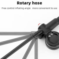 Bomba De Bicicleta Manual De Alta Presión 300PSI Con Medidor Y Mangue De Rotación 360 Grados Para Neumáticos De Suspensión Delantera Y Trasera - details 8