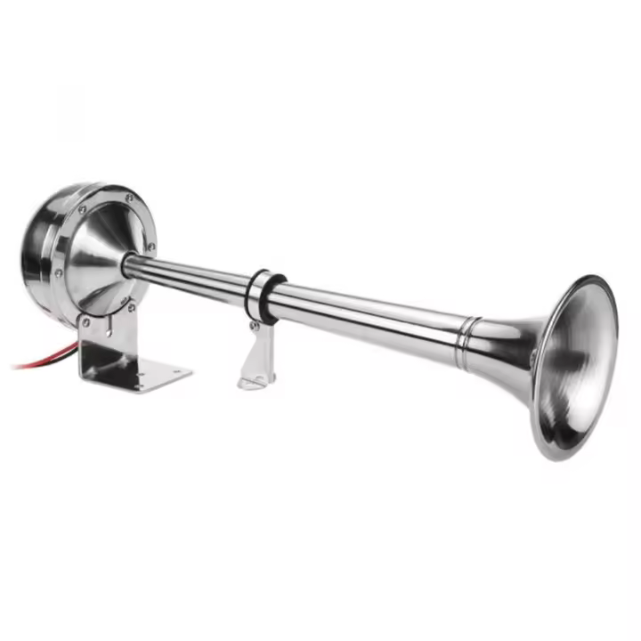 Bocina De Aire 24V 150DB De Acero Inoxidable Para Camiones Barcos Trenes RVs Remolques Bocina Única De Alta Calidad - 1