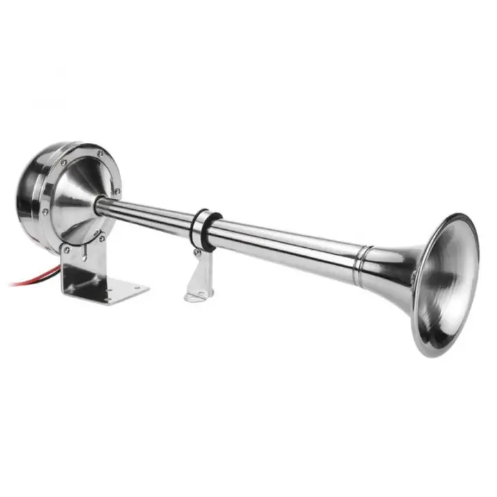 Bocina De Aire 24V 150DB De Acero Inoxidable Para Camiones Barcos Trenes RVs Remolques Bocina Única De Alta Calidad - 1
