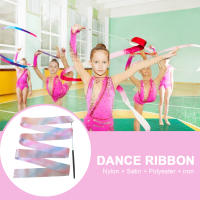 Banda De Danza Brillante Y Plateada 2m/4m Para Niños Accesorios De Entrenamiento De Gimnasia Y Ballet Rodillo De Twirling Artístico De Aro De Deporte - details 4