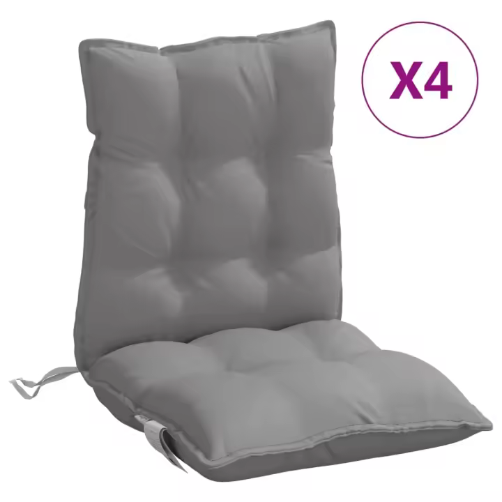 Tela Oxford Gris Fundas para Silla con respaldo Bajo 4 UDS - 1