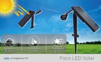 LED ATOMANT Foco LED Solar 2,1W Direccionable con Zoom, Blanco Frio 6000K con Sensor Lumínico, Lampara Solar Impermeable para Iluminación de Caminos, Patio, Terraza y Camping - details 0