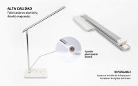 Lámpara de Escritorio con Cargador Inalámbrico y 42 LEDs, Iluminación Eficiente para tu Oficina o Estudio - details 3