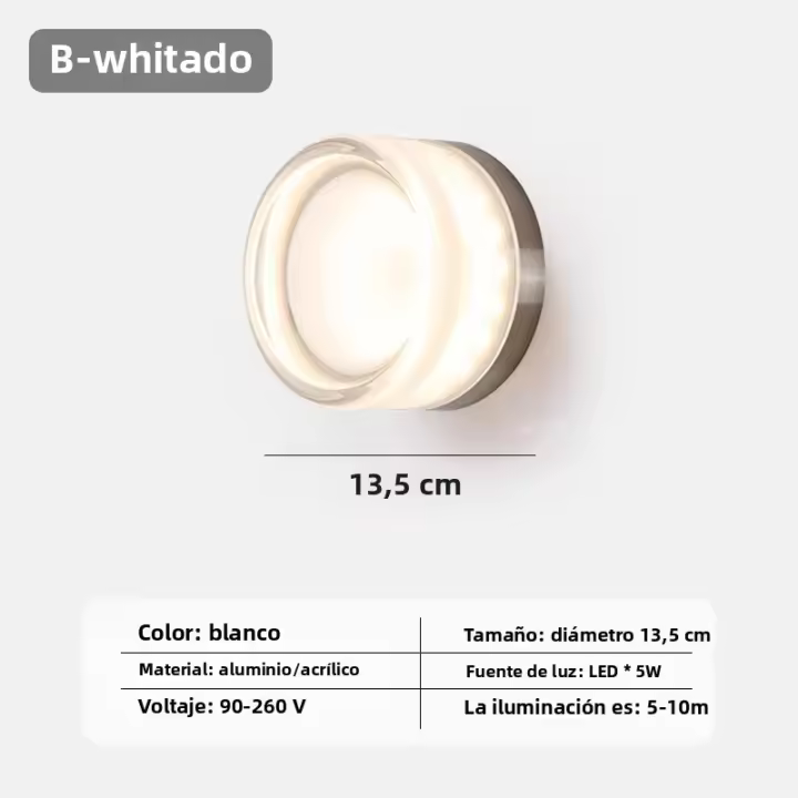 Lámpara De Techo Nórdica LED Minimalista Para Balcón Dormitorio Entrada Iluminación Interior Lámpara De Vidrio Sin Control Remoto - 1