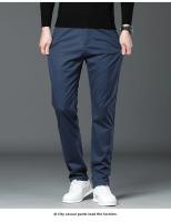 Pantalones Casuales Para Hombre Otoño 97% Algodón Elásticos Rectos Negocios Males Ropa Pantalones Caqui Rojo Royal - details 5