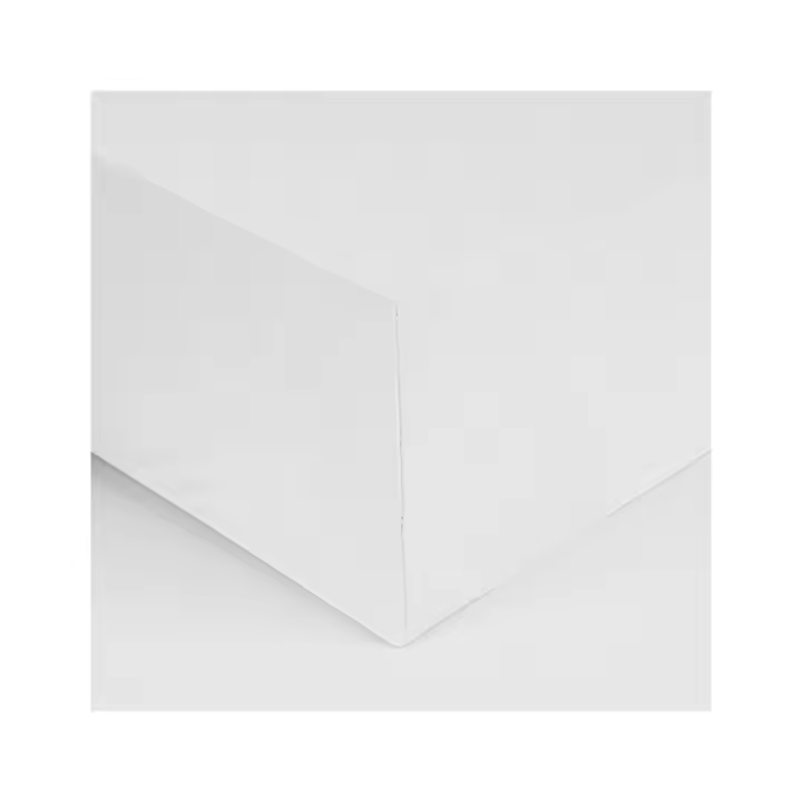 Sábana bajera de 180 Hilos, Color Blanco, 100% Algodón Percal, Don Algodón - 1
