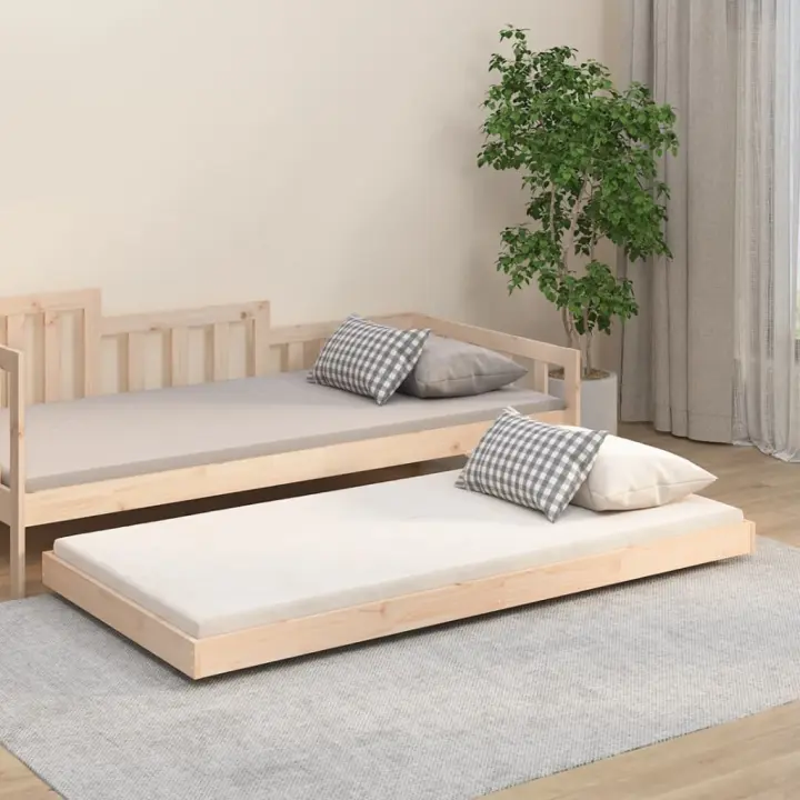Estructura de cama sin colchón Madera maciza Pino 75x190 cm - 1