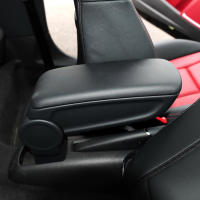 Cubierta De Tapa Del Consolador Central Para Audi A1 8X1 2012-2018 En Cuero Negro Accesorios De Coche Fáciles De Instalar - details 1