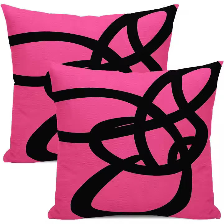 Yxuiyal Boho Pillow Covers 18x18 Set of 2 Geometric Black Beige Abstract Modern Art Line Throw Pillow Covers Modern Minimalist Style Decorative Square Linen Cushion Case Decor for Sofa Couch Outdoor - 1