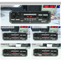 Placa De Decodificador MP3 Bluetooth 5.0 WAV APE 20W Amplificador Para Reproductor De Música DIY En Coche Con FM Radio Module RGB TF AUX USB Mic Grabación - details 4
