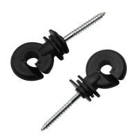 Treliz De Jardín 30PCS Aisladores Eléctricos De Acero Carbono Para Conexiones Seguras Y Fuertes De Alambre Color Negro - details 2