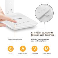 Lámpara De Escritorio LAOPAO 10W QI Carga Inalámbrica Con Calendario Alarma De Temperatura Y Luz De Escritorio Protección Ocular Para Negocios Y Estudio - details 8
