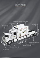 Camión Peterbilt 389 De Escala 1/24 Juguete De Colección Con Sonido Y Luz Modelo De Aleación De Metal Regalo Para Niños - details 3