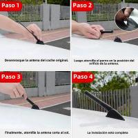 Antena De Radio Para Coche Universal 12cm Color Sólido Fibra De Carbono Negra Antena De Techo Para FM/AM Metal Receptor - details 1