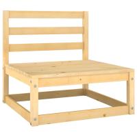 vidaXL Set de muebles de jardín 2 pzas con cojines madera pino Natural, Blanco, Gris Conjunto Terraza Muebles Jardín Exterior Juego de Muebles de jardín Mueble Jardín Exterior Muebles de Salon Exterior - details 3