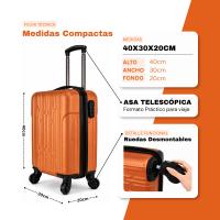 EASYTOUR  Maleta de Cabina ABS 40x30x20(24L)|Capacidad Maxima| Equipaje de Mano con Ruedas Desmontables para Ryanair | Vueling | EasyJet.Maleta rigida permitida gratis low cost - details 5