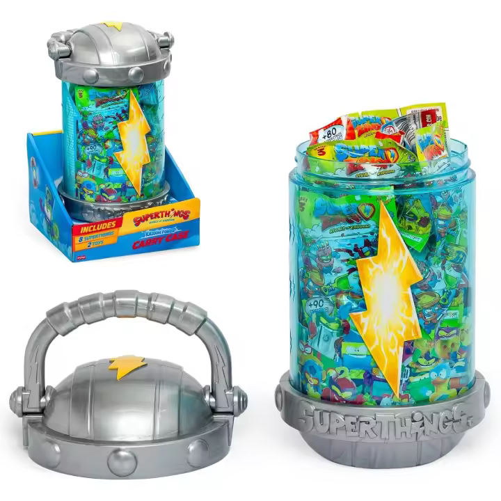 SUPERTHINGS KAZOOM POWER – Carry Case. Cápsula en Forma de Kazoom para Transportar y Almacenar Tus Superthings. Incluye 1 Carry Case, 8 Figuras Aleatoria, 1 Hideout y 1 Megajet - 1